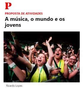 A música, o mundo e os jovens - publico nas escolas
